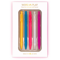 Snifty Set of 5 Word Play Black Gel Pens