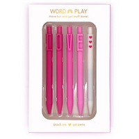 Snifty Set of 5 Word Play Black Gel Pens