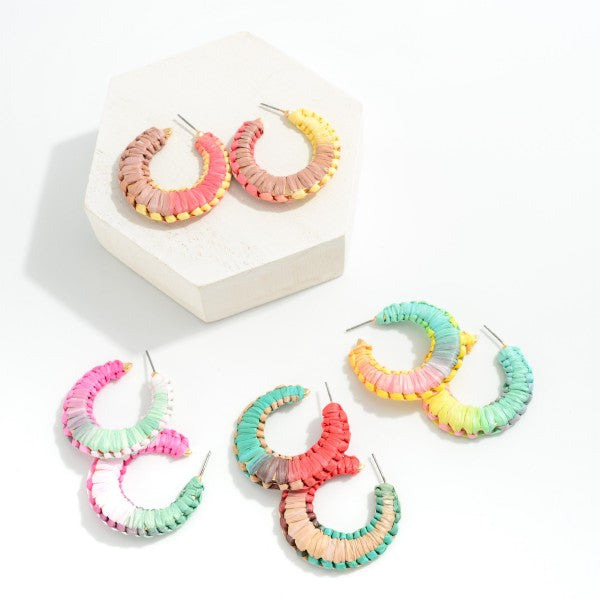 Braided Raffia Earrings