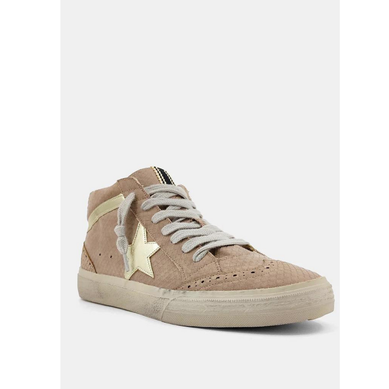 Paulina Taupe HiTop Sneakers