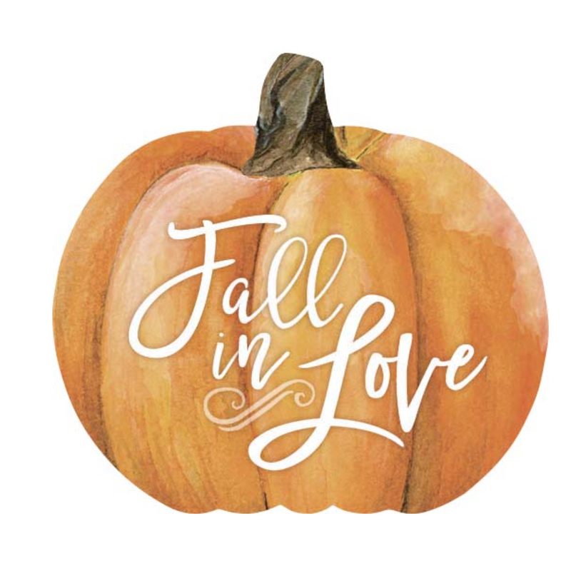 Fall in Love Pumpkin Sign