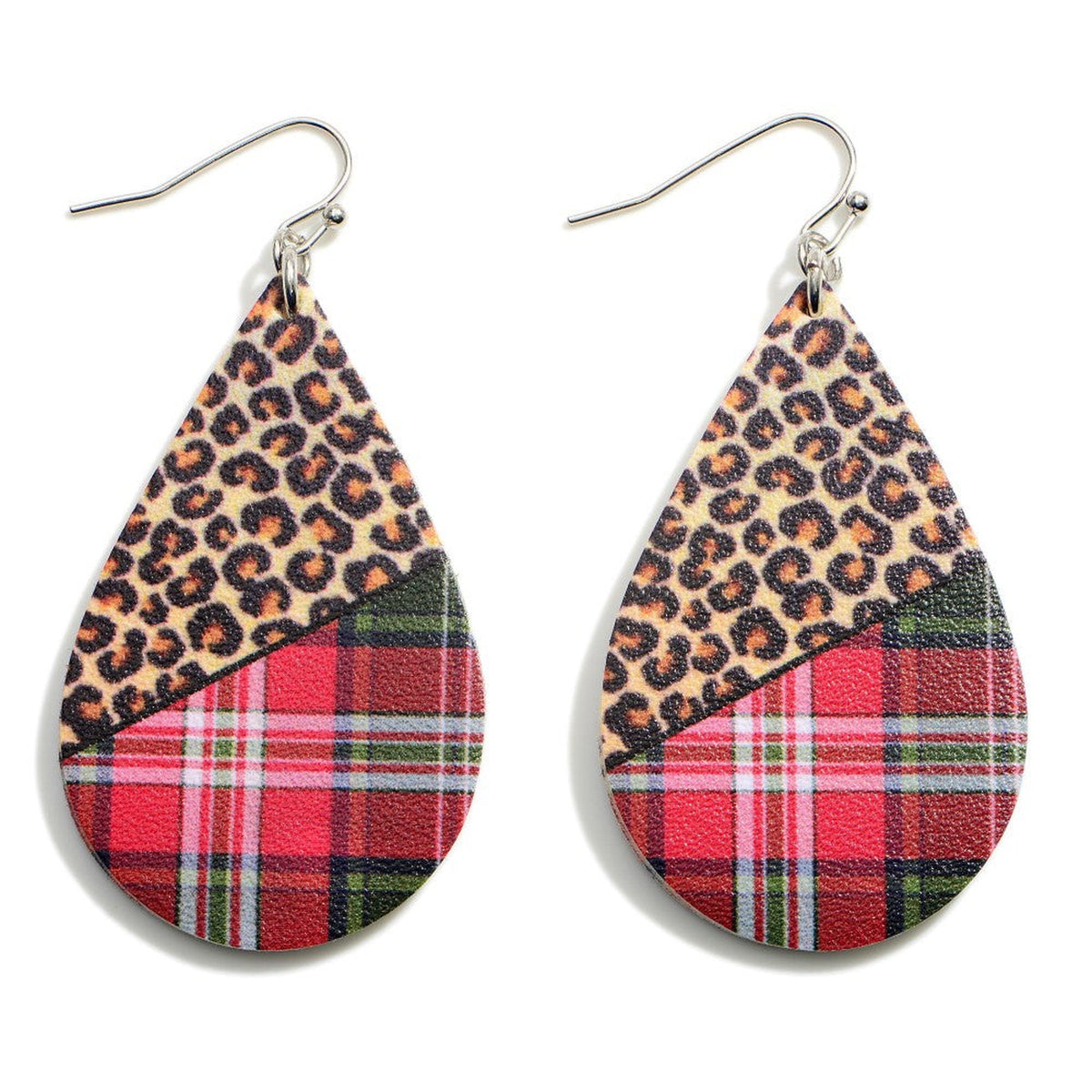 Leopard & Plaid Holiday Earrings