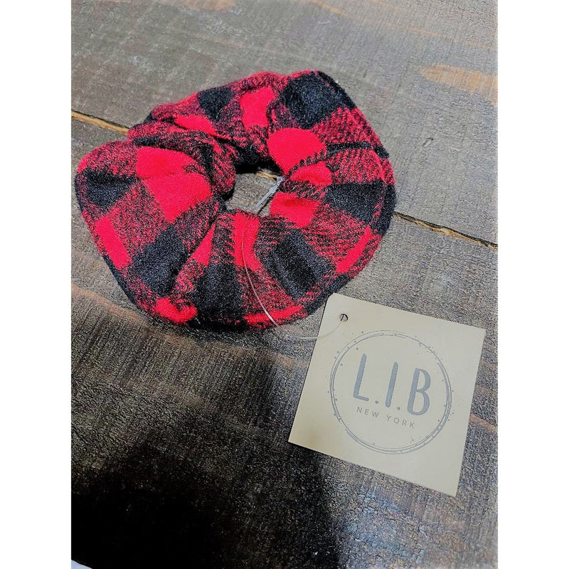 Red Plaid Scrunchie